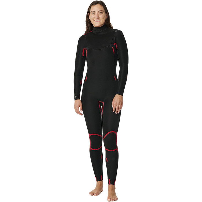 2024 Rip Curl Frauen Dawn Patrol Performance 3/2mm Brustreiverschluss Neoprenanzug 154WFS - Black